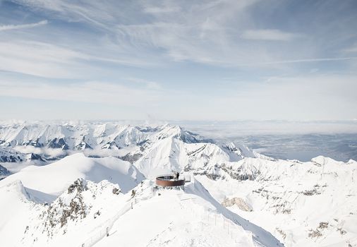 Snowy Swiss mountains